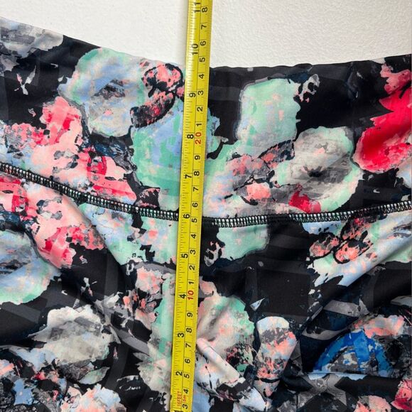 Zelos Cropped Floral Athletic Leggings Multicolor Women Size Medium Activewear - Picture 11 of 13